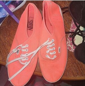 Vans neon coral size 9.5